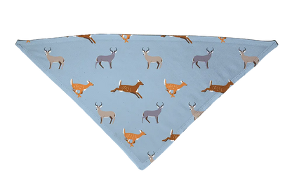 Hot Dog Collars - Wild Deer Blue Dog Bandana - Dog Bandana