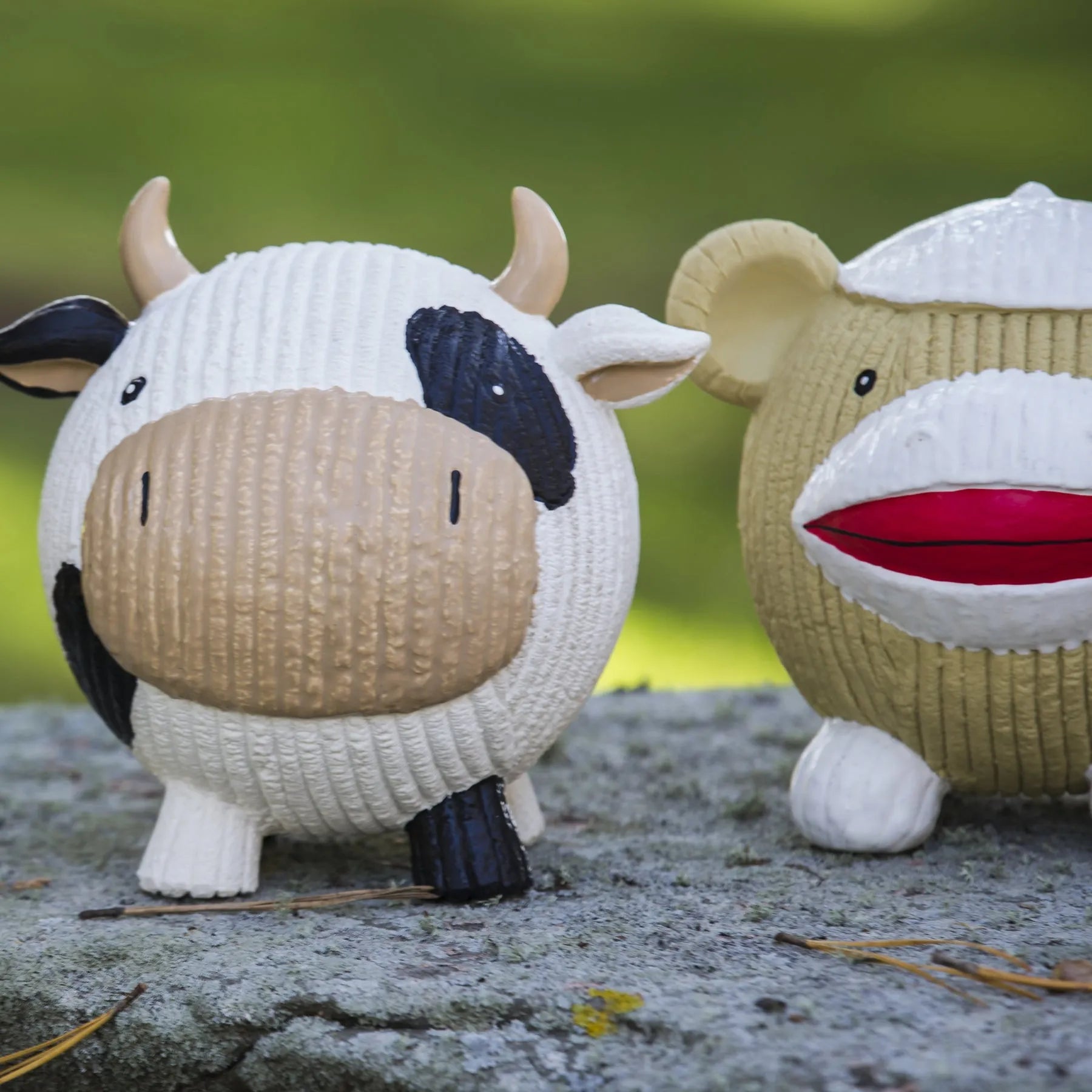 HuggleHounds - Dottie Cow Ruff-Tex® Latex Ball Dog Toy, Large - Squeaky Ball Dog Toy