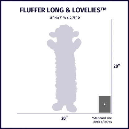 HuggleHounds - Louise Lamb Fluffer Long & Lovelie™ Durable Plush Dog Toy - Plush Dog Toy
