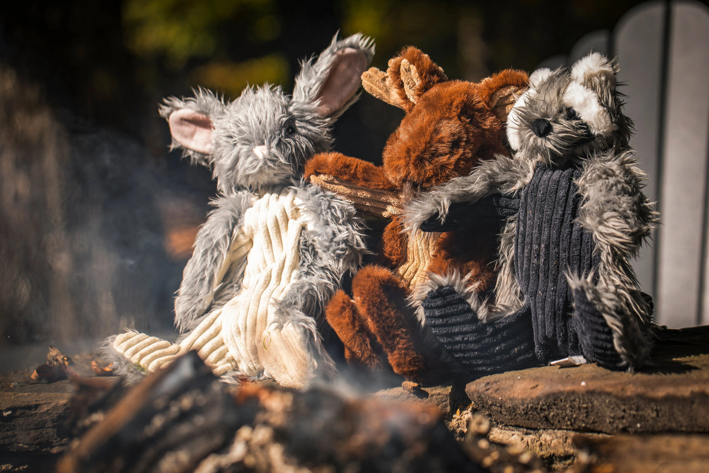 HuggleHounds - Redwood Raccoon X-Brace™ Plush Dog Toy - Plush Dog Toy