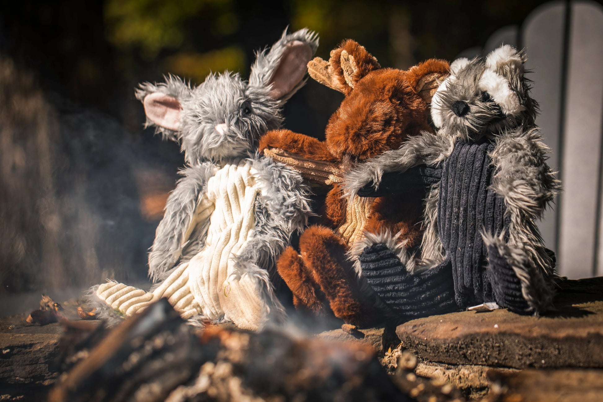 HuggleHounds - Redwood Raccoon X-Brace™ Plush Dog Toy - Plush Dog Toy