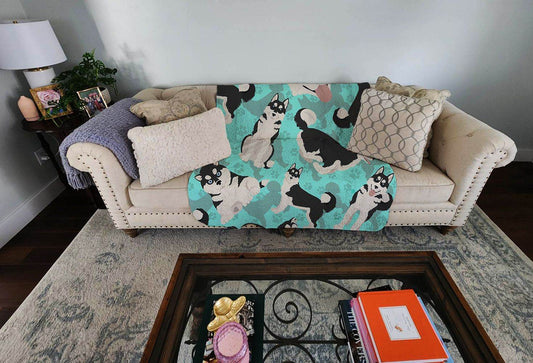 Royal Comfort Blanket from Purrfect Pet Kingdom featuring husky dog design for husky lover personalized gifts