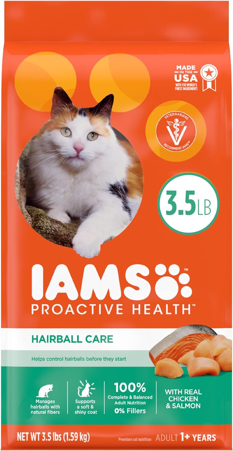 Iams Proactive Health Hairball Care Dry Cat Food 35lb - Purrfect Pet Kingdom
