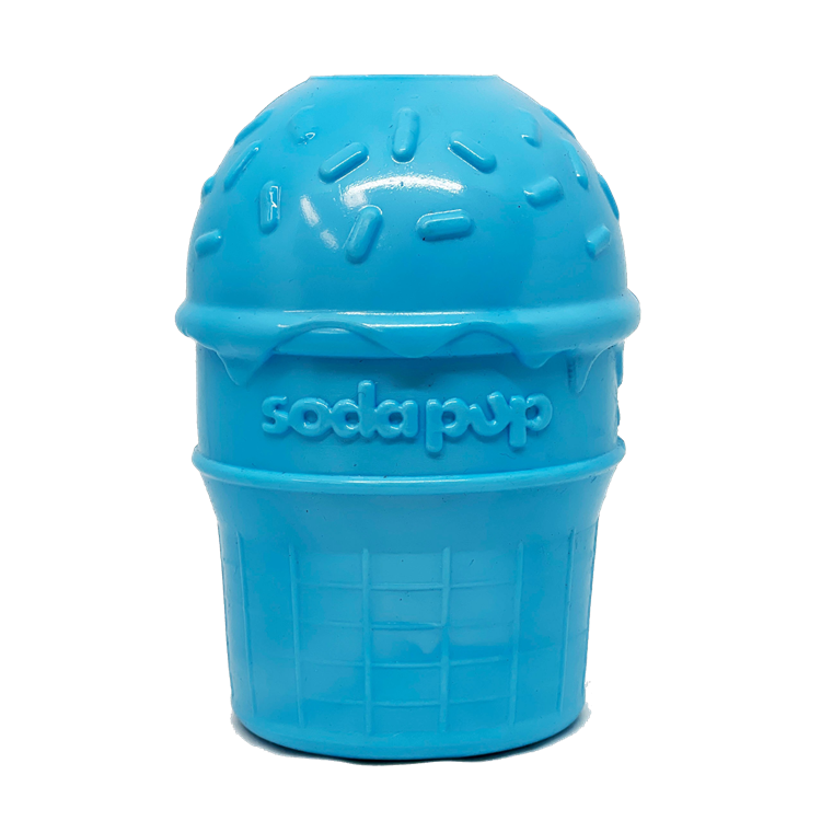 Ice Cream Cone Rubber Dog Chew Toy for Power Chewers | USA Made |