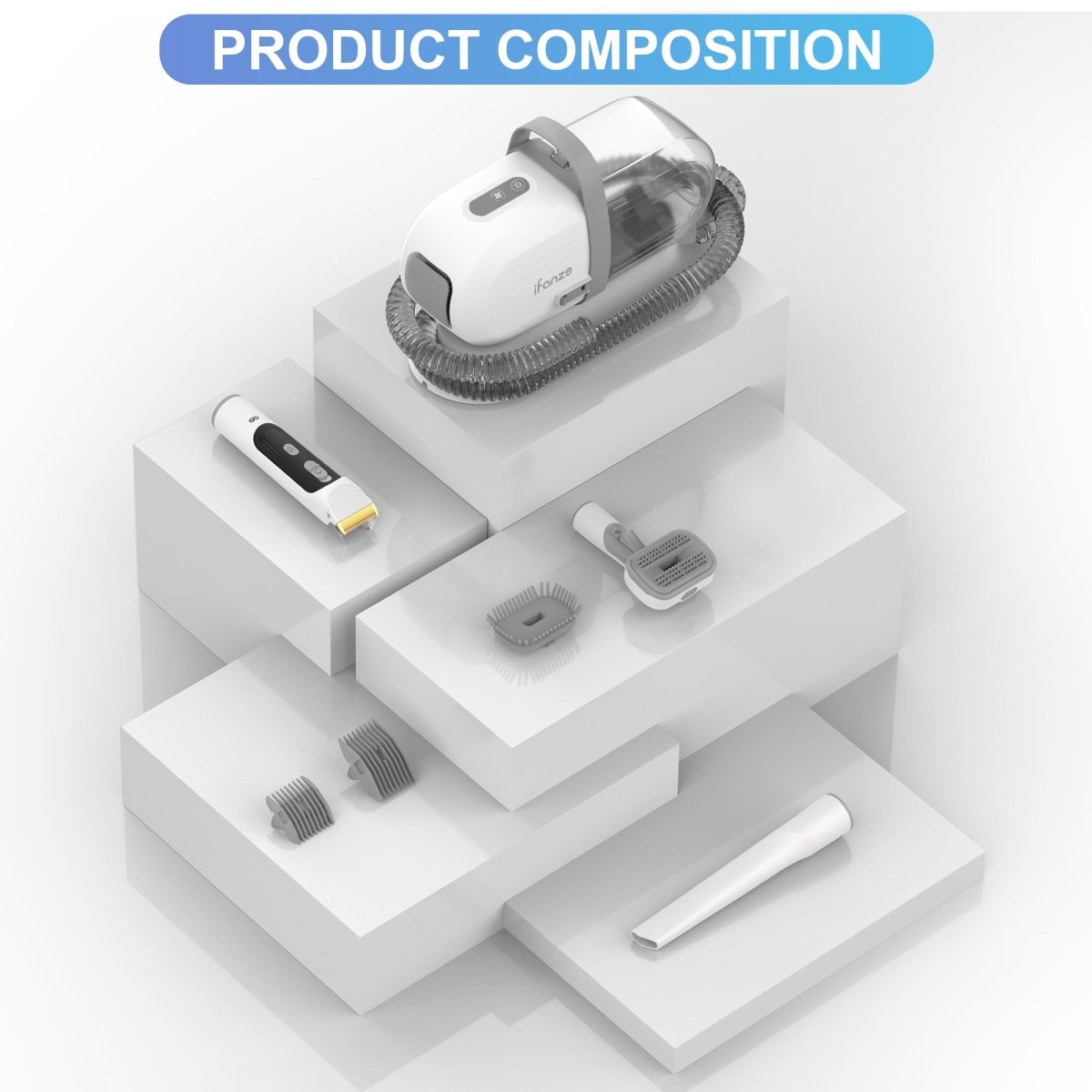 Purrfect Pet Kingdom deshedder kit including attachments for pet hair vacuum for dogs and cats