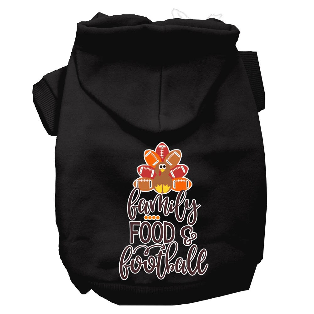 Dog Hoodie Family Food and Football for Festive Joy Wear for