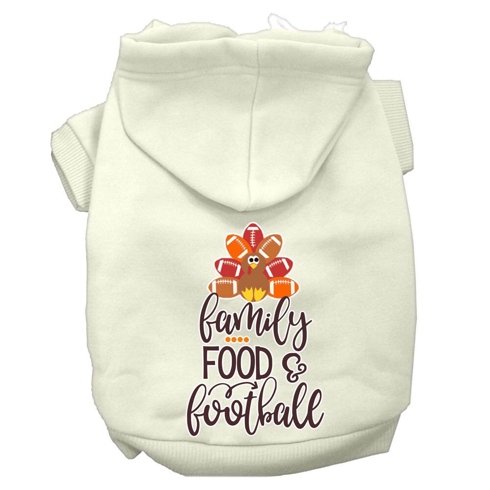 Dog Hoodie Family Food and Football for Festive Joy Wear for