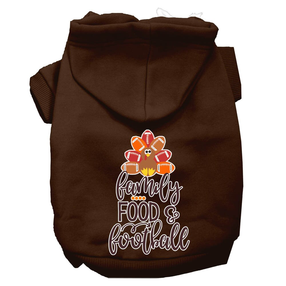 Dog Hoodie Family Food and Football for Festive Joy Wear for