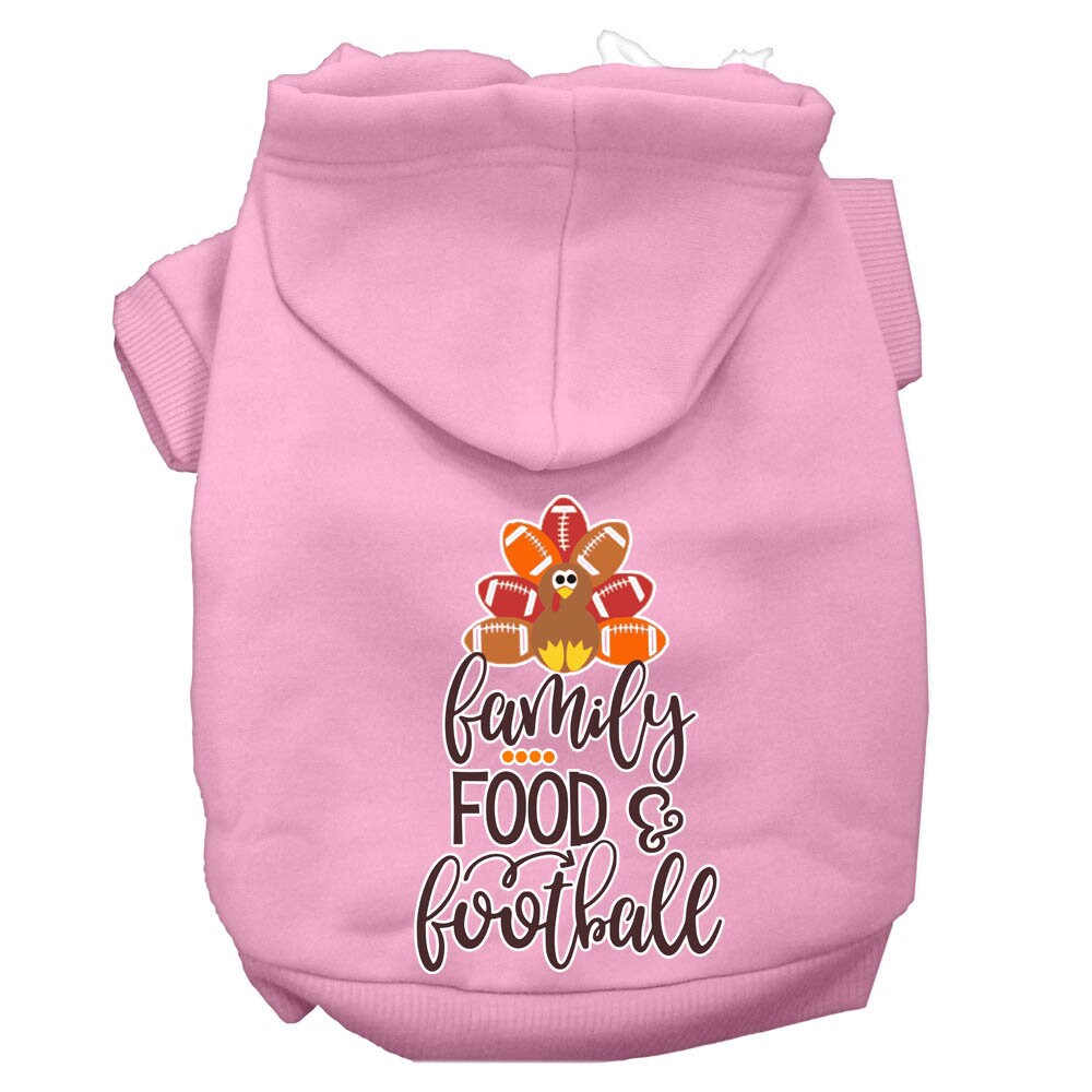 Dog Hoodie Family Food and Football for Festive Joy Wear for