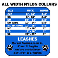 Pet Dog & Cat Nylon Collar or Leash, "Diagonal Dots"