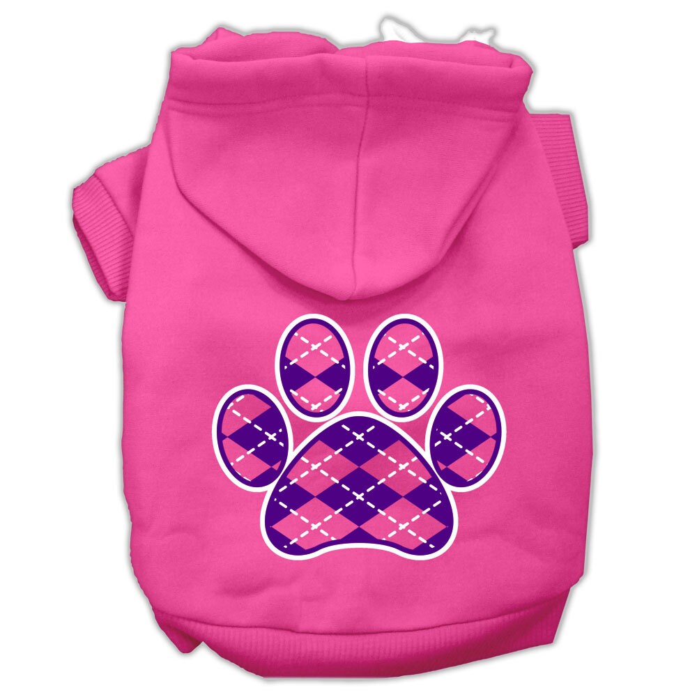 Purrfect Kingdom™ - Purple Argyle Paw Royal Pet Hoodie