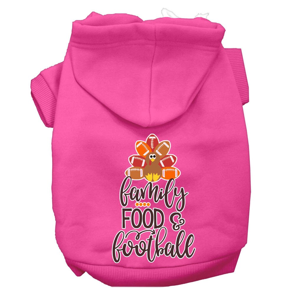 Dog Hoodie Family Food and Football for Festive Joy Wear for
