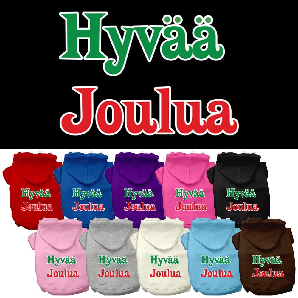 Dog Hoodie Hyvaa Joulua Festive Comfort Pet for Festive