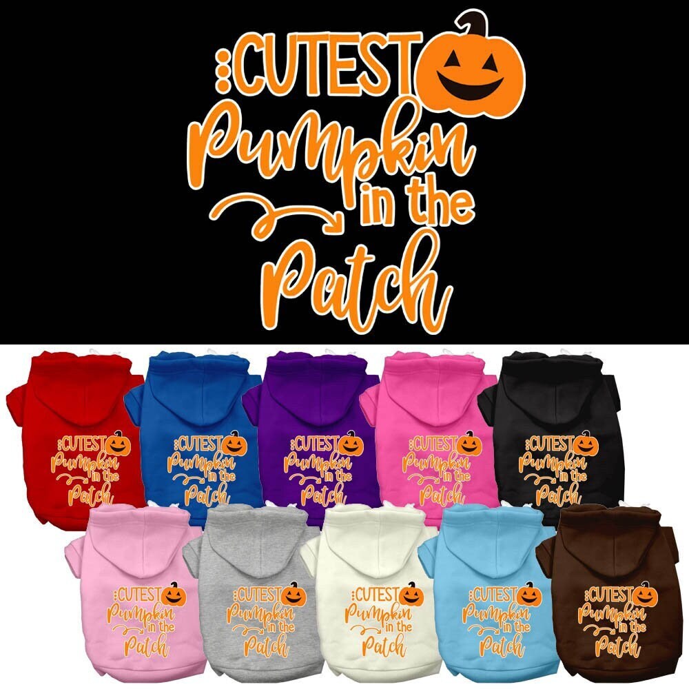 Dog Hoodie Cutest Pumpkin in the Patch Festive Spirit Fun