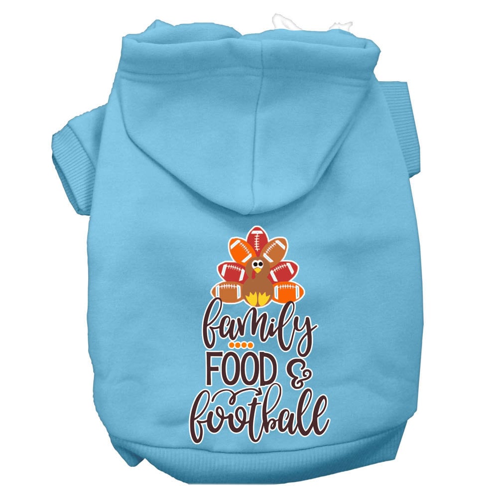 Dog Hoodie Family Food and Football for Festive Joy Wear for