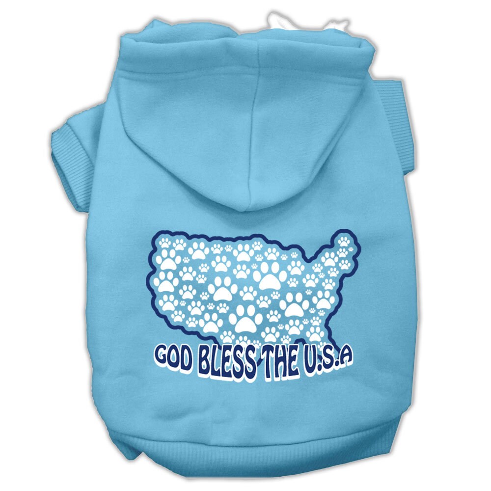 Dog Hoodie God Bless The USA for Royal Patriotic Style for