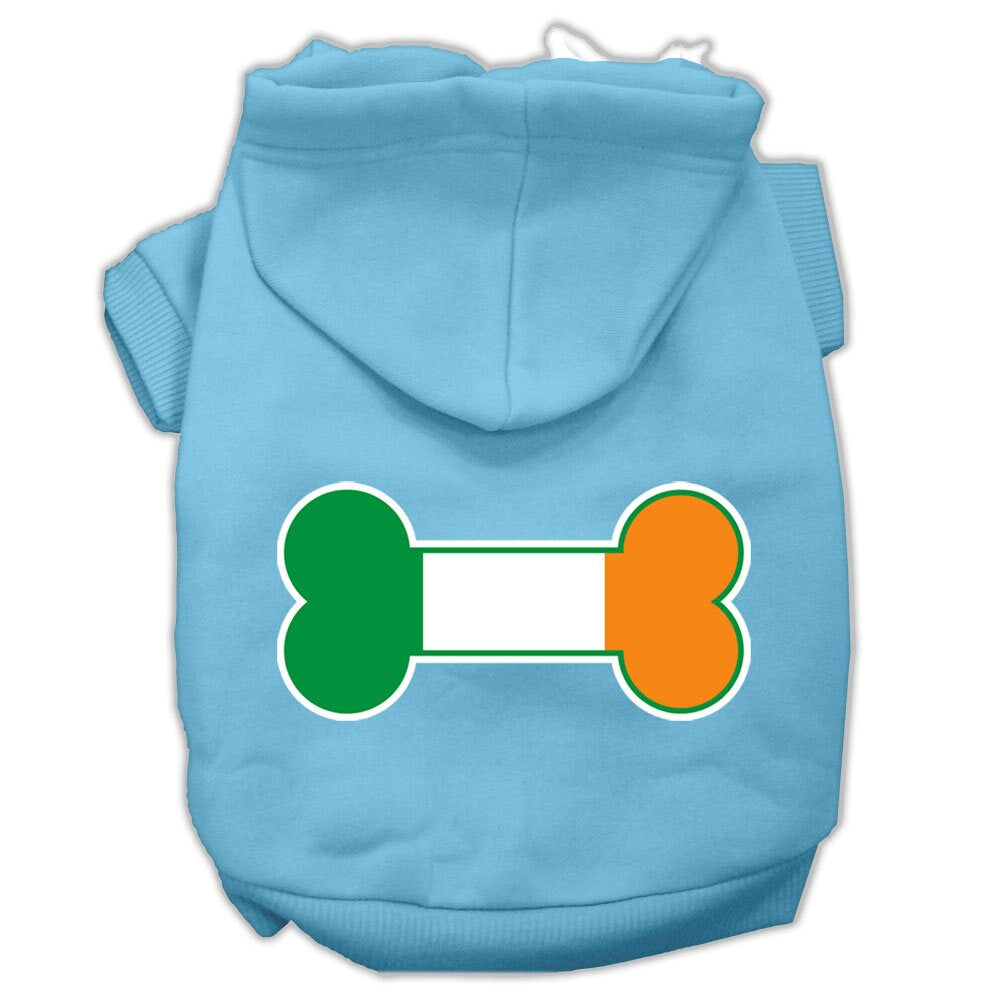 Dog Hoodie Bone Shaped Ireland Flag for Royal Comfort Style