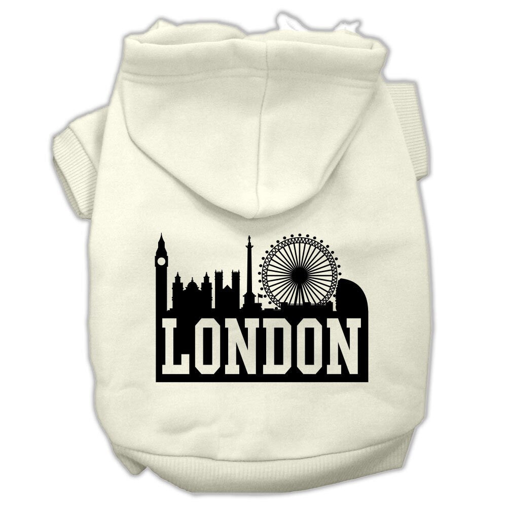 Dog Hoodie London Skyline for Royal Style and Comfort Wear
