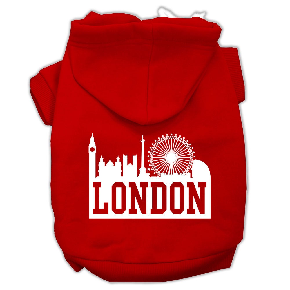 Dog Hoodie London Skyline for Royal Style and Comfort Wear