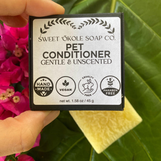 Pet Conditioner Bar for Dogs or Cats, Unscented/Fragrance Free