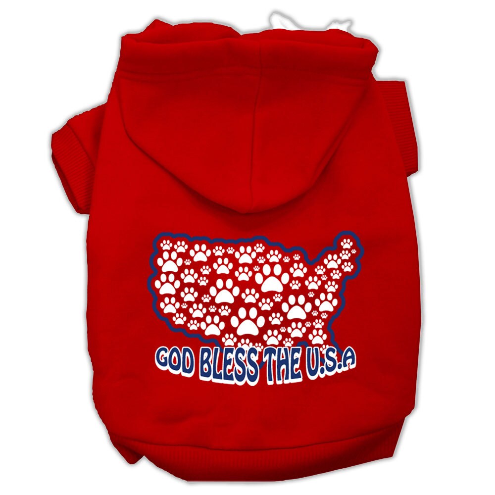 Dog Hoodie God Bless The USA for Royal Patriotic Style for