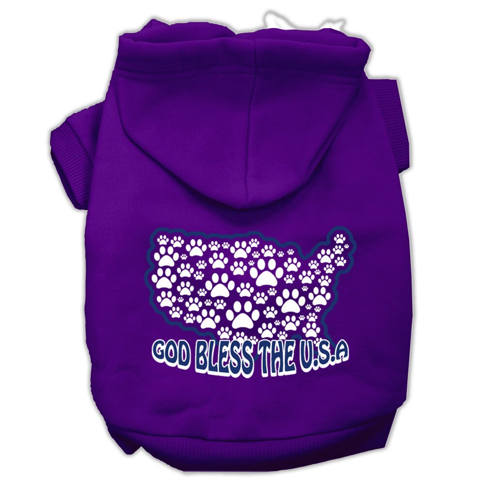 Dog Hoodie God Bless The USA for Royal Patriotic Style for