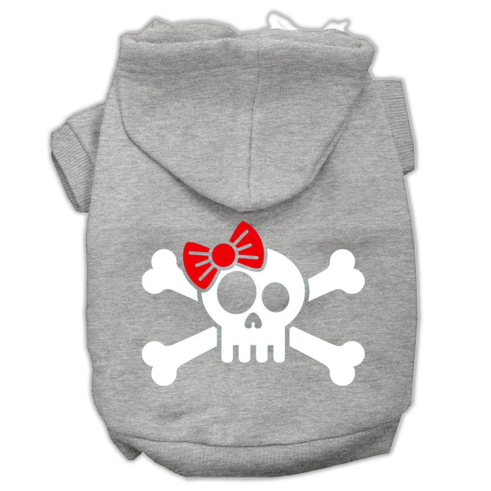 Dog Hoodie Skull and Crossbone Bow for Stylish Comfort Fit