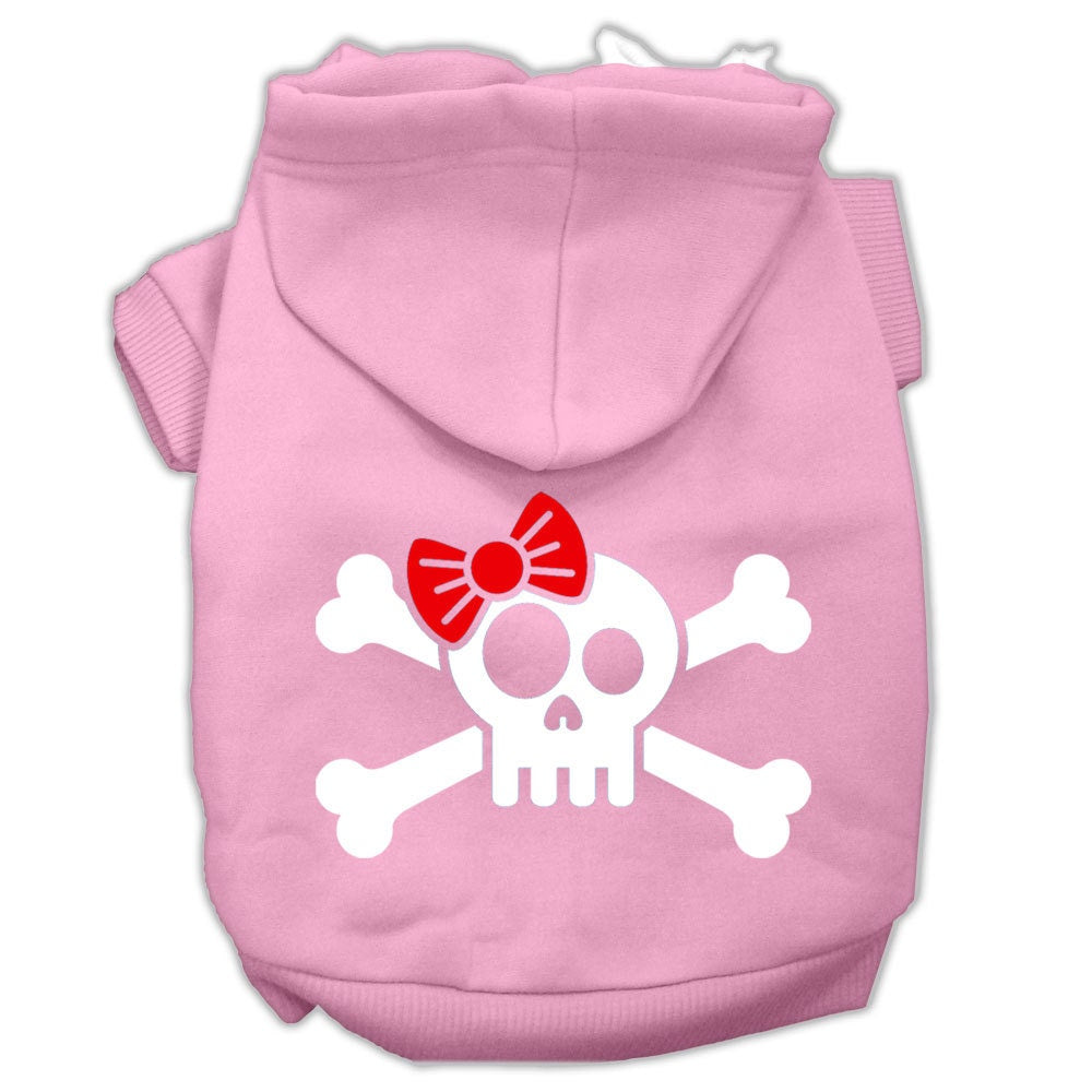 Dog Hoodie Skull and Crossbone Bow for Stylish Comfort Fit