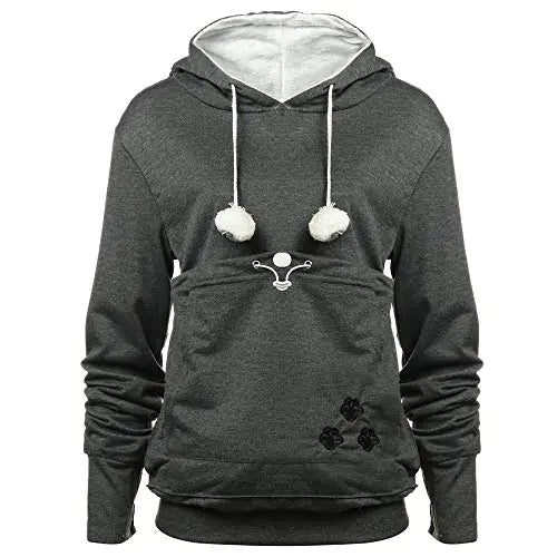 Womens Pet Hoodies Pullover Sweatshirt Oversized Cat Hoodies