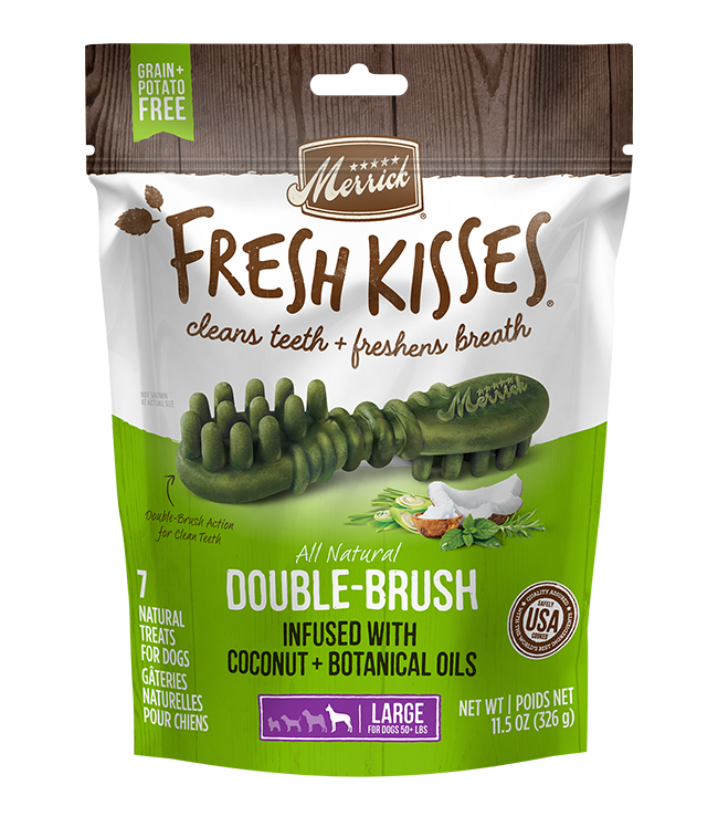Merrick Fresh Kisses Coconut Dental Treats For Large Dogs (27oz) (16Ct) - Merrick Dog Treats - The Family Pet