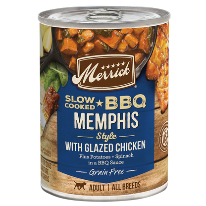 Merrick Slow Cooked Grain Free Adult BBQ Memphis Chicken Wet
