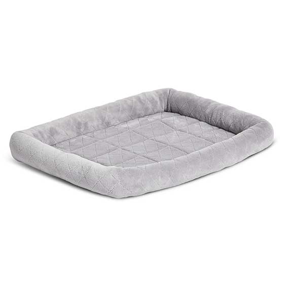 30in Midwest Diamond Stitch Bed Gray - main product view | Dog Beds at Purrfect Pet Kingdom