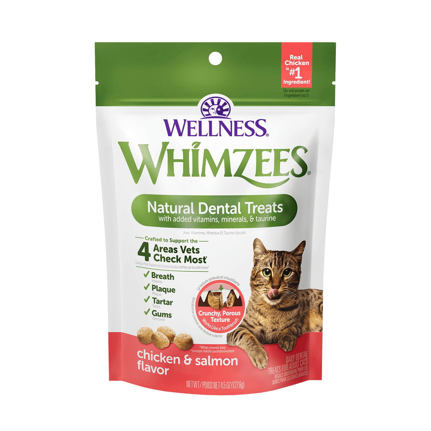 Whimzee Cat Chicken and Salmon Dental Treats (2oz) - Whimzee Cat Dental Cat Treats - The Family Pet
