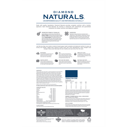 Diamond Naturals Small/Medium Breed Puppy Chicken and Rice