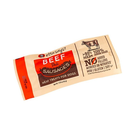 Dog Treats Beef Sausage Link Human Grade 1.25oz Etta Says 🌭
