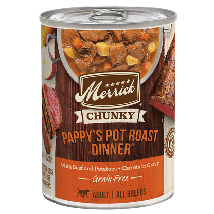 Merrick Chunky Grain Free Pappy's Pot Roast Wet Dog Food