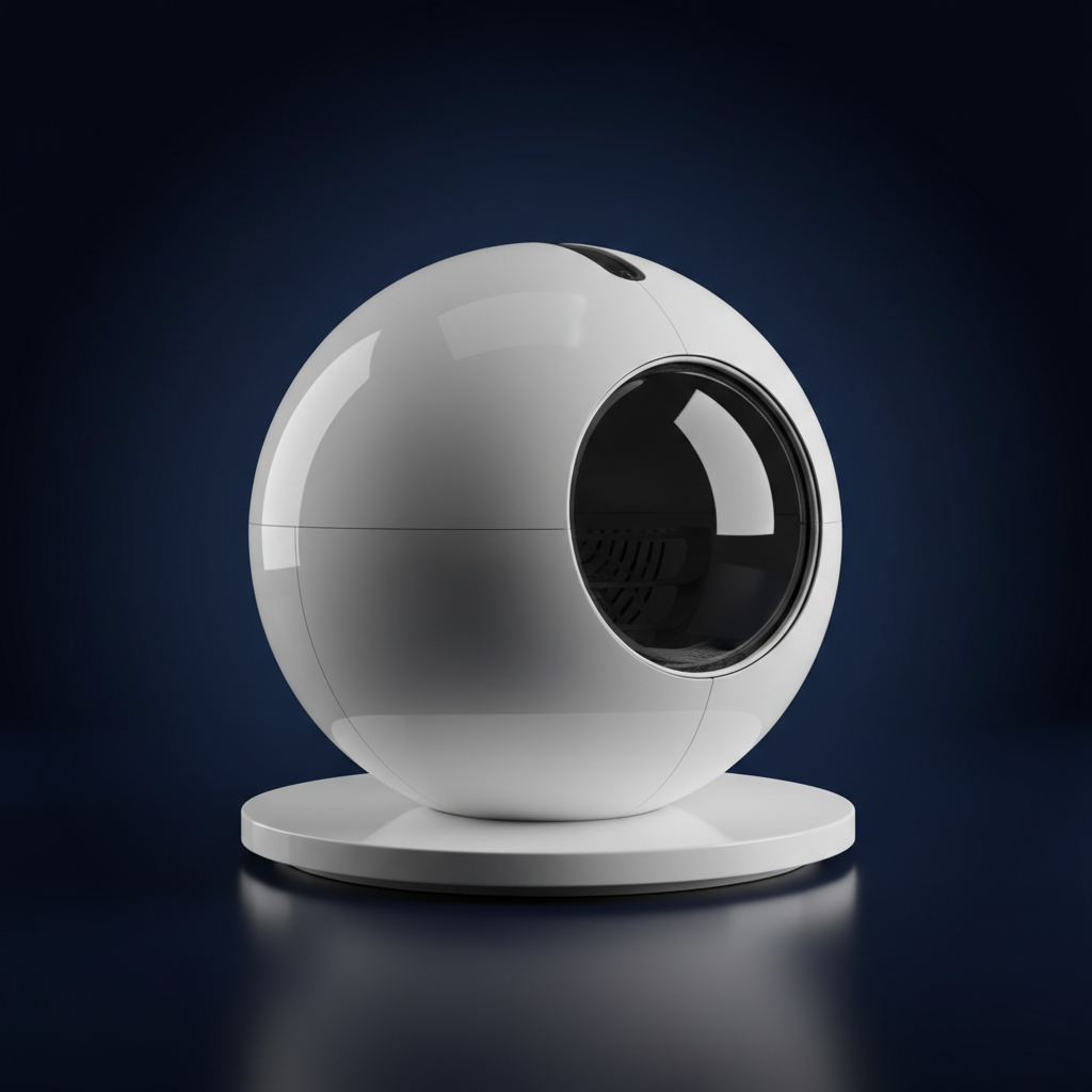 Smart Automated Litter Box for Cats Royal Gallery navy background at Purrfect Pet Kingdom