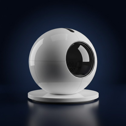 Smart Automated Litter Box for Cats Royal Gallery navy background at Purrfect Pet Kingdom