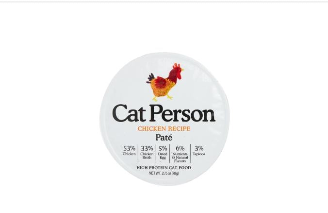 Cat Person Cat Pate Chicken 2.75oz - Wet Cat Food Topper - The Family Pet