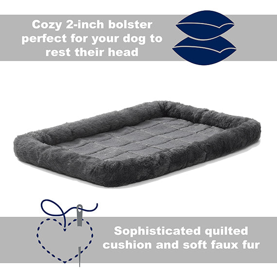 Sheepskin Dog Bed Large Gray 36x23 Plush 🛏️