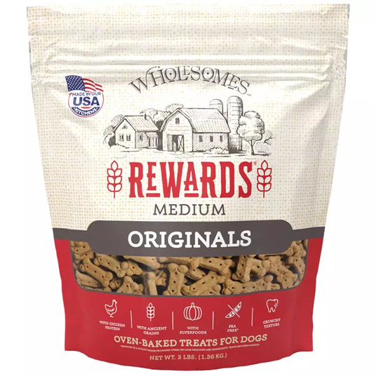 Wholesomes Adult Original Medium Dog Treats 3lb 🦴