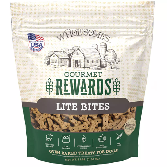 Dog Treats Wholesomes Lite Bites Low Calorie Lamb 3lb 🥗
