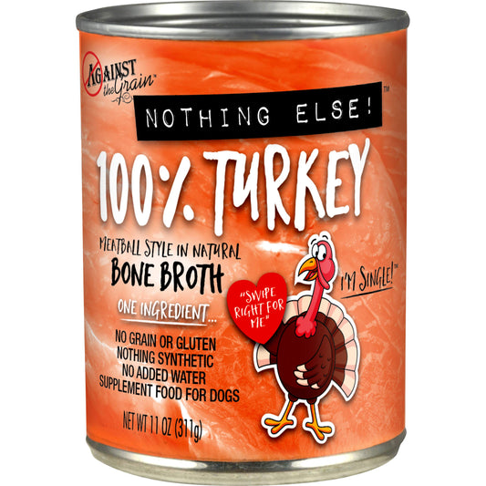 Wet Dog Food - Against The Grain 100% Turkey 11oz 🦃