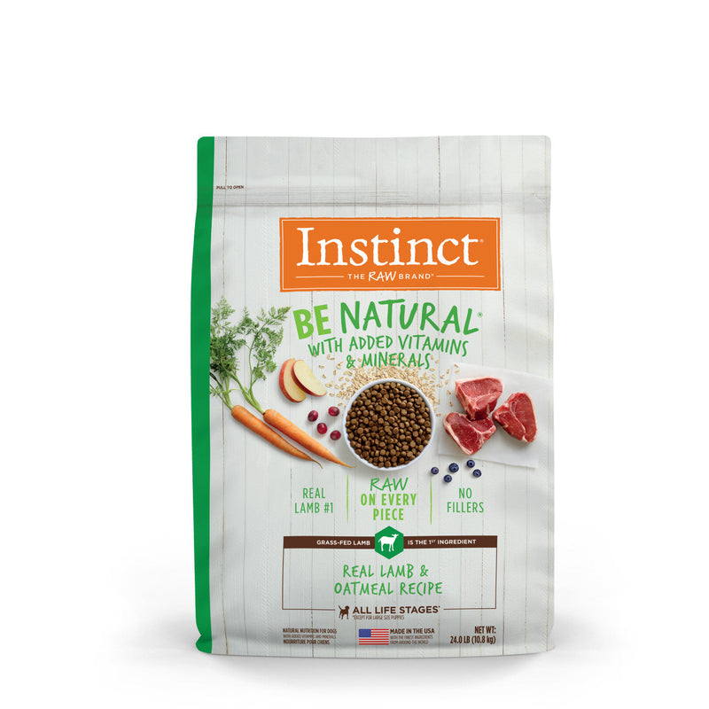 Instinct Adult Be Natural Lamb And Oatmeal Dry Dog Food 25lb - Purrfect Pet Kingdom