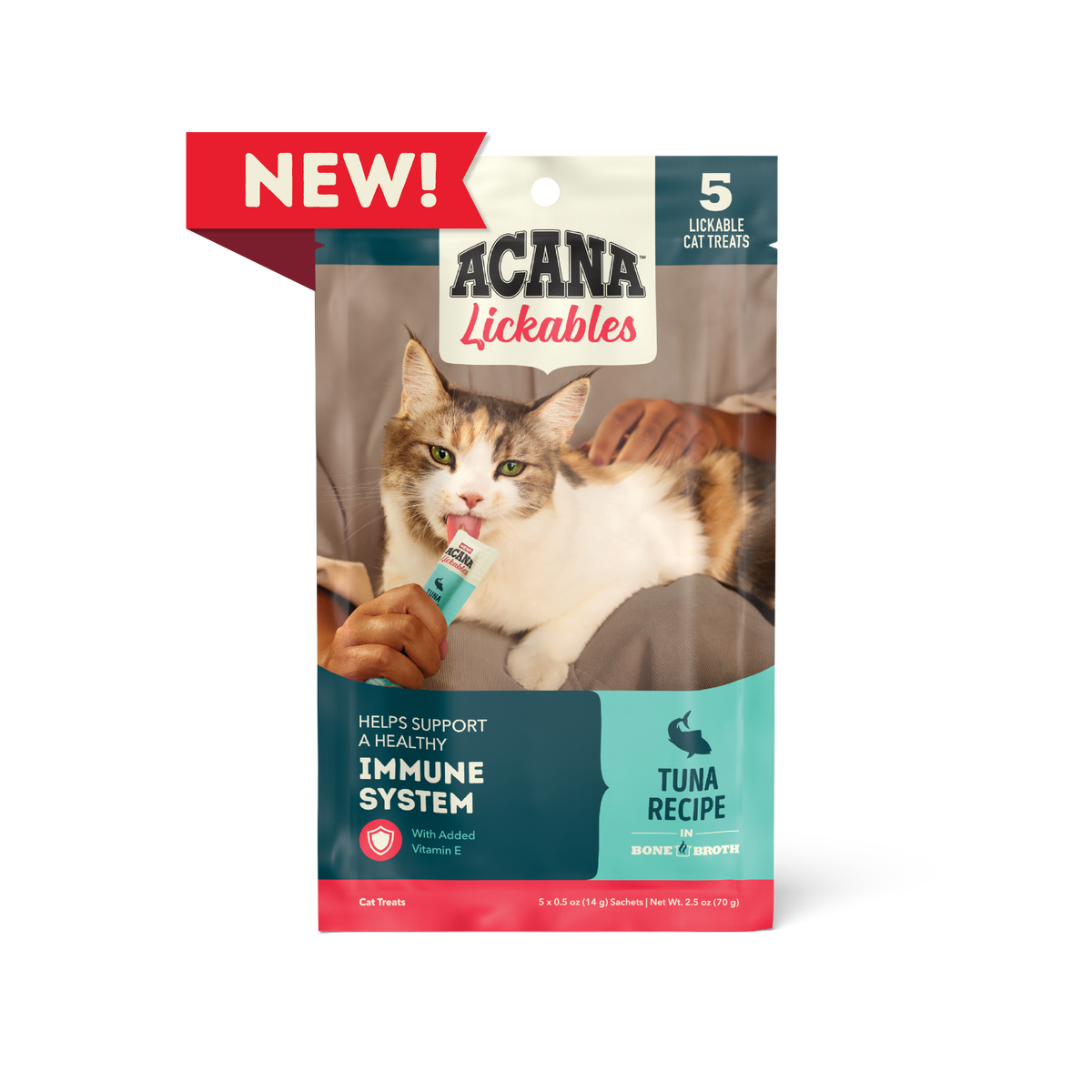 Acana Tuna Lickables Cat Treats for Immune Support 2.5oz Pouch