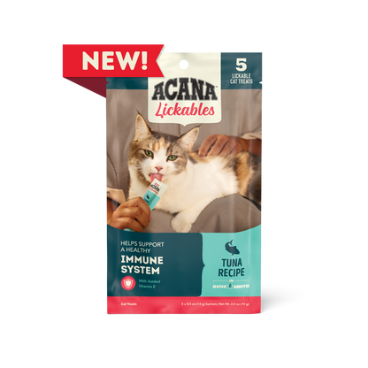 Acana Tuna Lickables Cat Treats for Immune Support 2.5oz Pouch