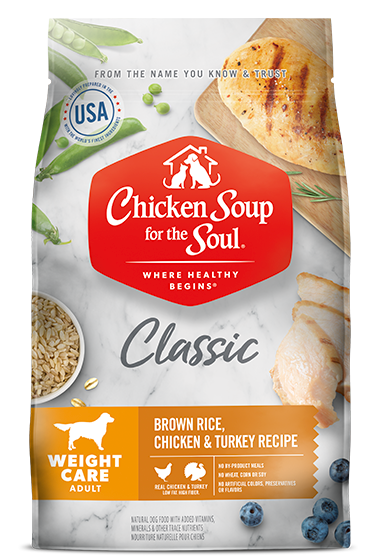 Chicken Soup Adult Brown Rice, Chicken and Turkey Weight Care Dog Food - Chicken Soup Dry Dog Food - The Family Pet
