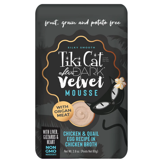Tikicat Adult After Dark Velvet Mousse Chicken and Quail Egg (2.8oz)