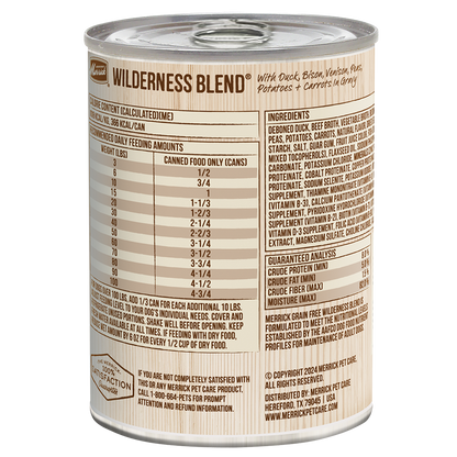 Merrick Grain Free Wilderness Blend Wet Dog Food (12.7oz)