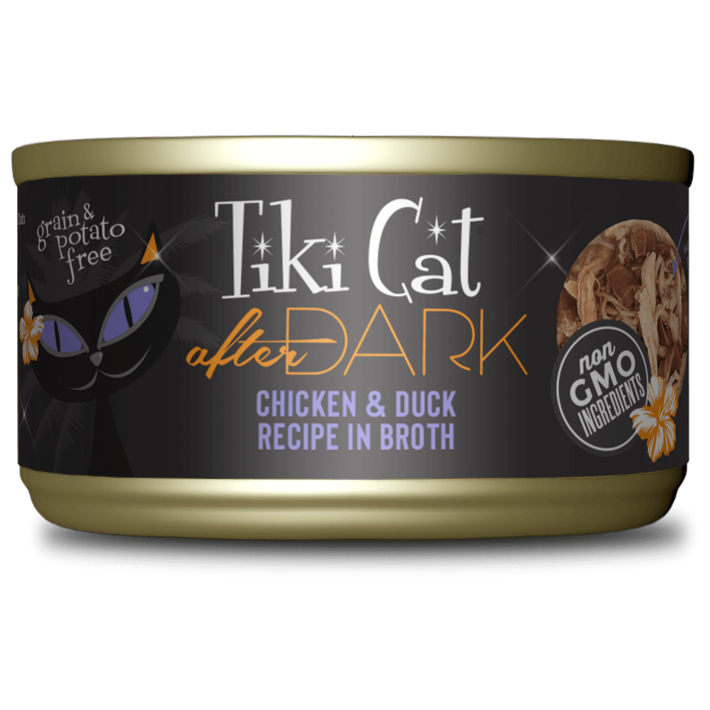 Tikicat Adult After Dark Chicken and Duck in Broth (2.8oz)